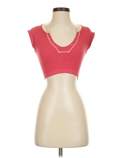 Pre-owned Out From Under Tank Top Red Strapless Neckline Tops