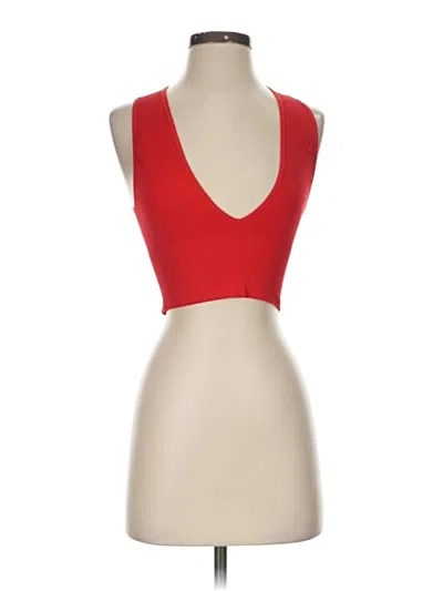Pre-owned Out From Under Tank Top Red Strapless Neckline Tops