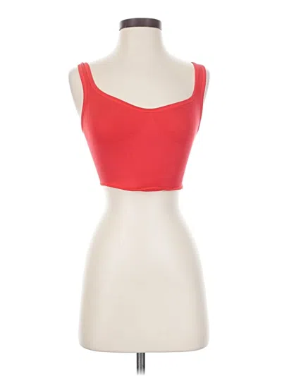 Pre-owned Out From Under Tank Top Red Strapless Neckline Tops
