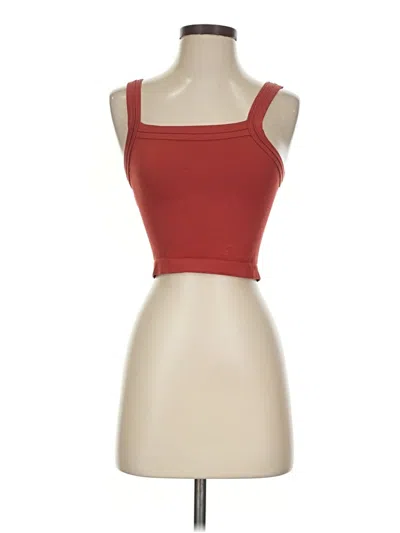 Pre-owned Out From Under Tank Top Red Strapless Neckline Tops