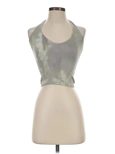 Pre-owned Out From Under Tank Top Silver Halter Neckline Tops