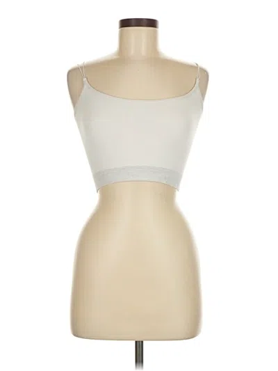 Pre-owned Out From Under Tank Top Silver Strapless Neckline Tops