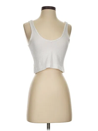 Pre-owned Out From Under Tank Top Silver Strapless Neckline Tops