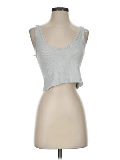 Pre-owned Out From Under Tank Top Silver Strapless Neckline Tops