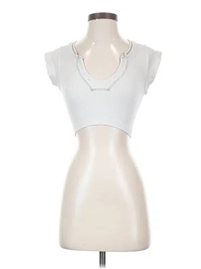 Pre-owned Out From Under Tank Top Silver Strapless Neckline Tops