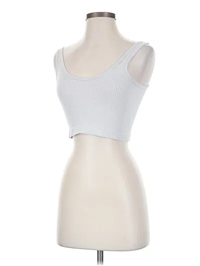 Pre-owned Out From Under Tank Top Silver Strapless Neckline Tops