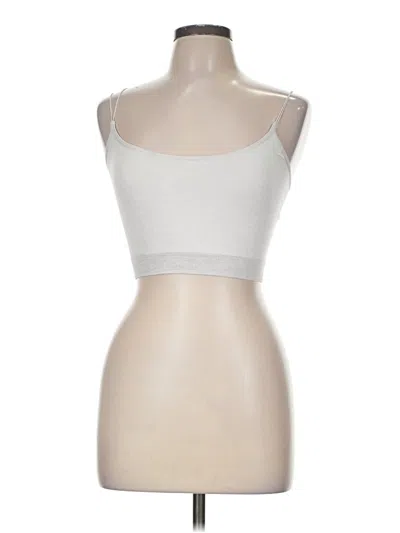 Pre-owned Out From Under Tank Top Silver Strapless Neckline Tops