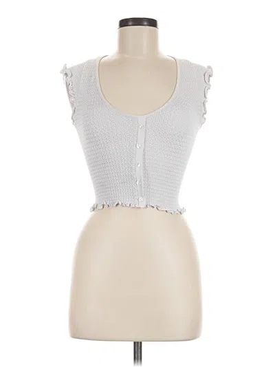 Pre-owned Out From Under Tank Top Silver Sweetheart Neckline Tops