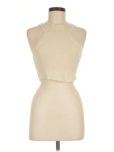 Pre-owned Out From Under Tank Top Tan Halter Neckline Tops