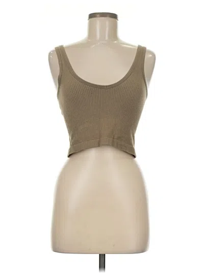 Pre-owned Out From Under Tank Top Tan Strapless Neckline Tops