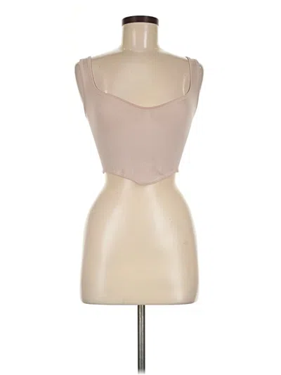 Pre-owned Out From Under Tank Top Tan Strapless Neckline Tops