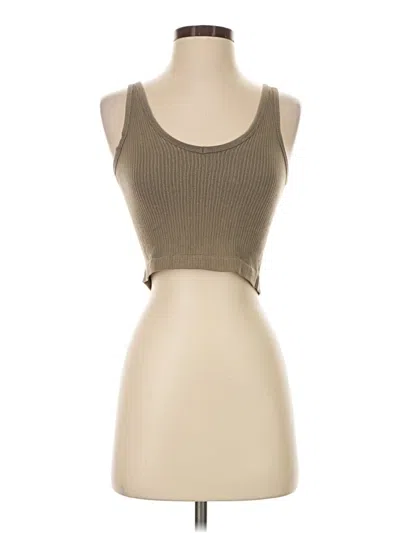 Pre-owned Out From Under Tank Top Tan Strapless Neckline Tops