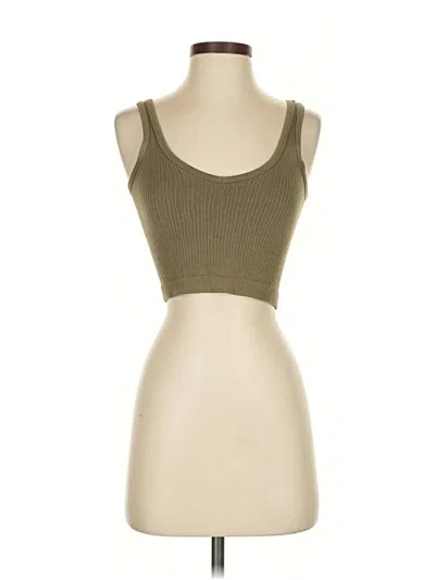 Pre-owned Out From Under Tank Top Tan Strapless Neckline Tops In Brown