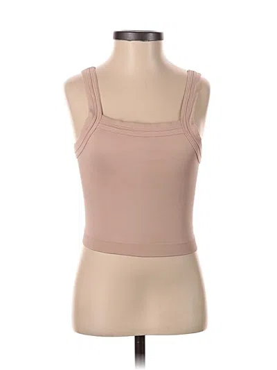 Pre-owned Out From Under Tank Top Tan Strapless Neckline Tops In Brown