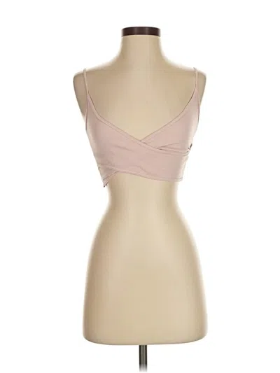 Pre-owned Out From Under Tank Top Tan Strapless Neckline Tops In Brown