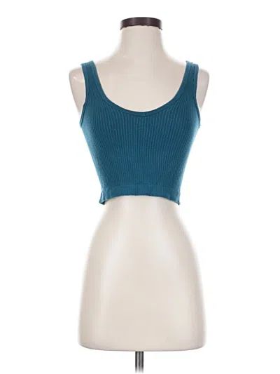 Pre-owned Out From Under Tank Top Teal Strapless Neckline Tops