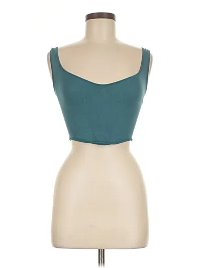 Pre-owned Out From Under Tank Top Teal Strapless Neckline Tops