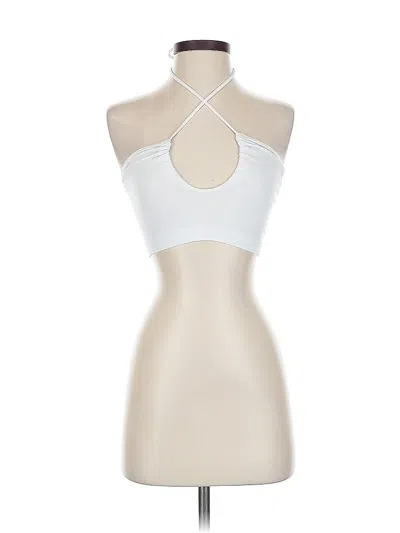 Pre-owned Out From Under Tank Top White Halter Neckline Tops
