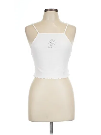 Pre-owned Out From Under Tank Top White Halter Neckline Tops