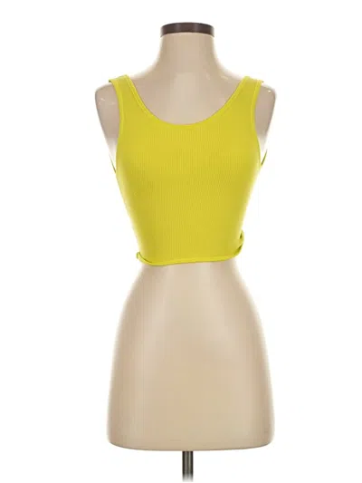 Pre-owned Out From Under Tank Top Yellow Strapless Neckline Tops