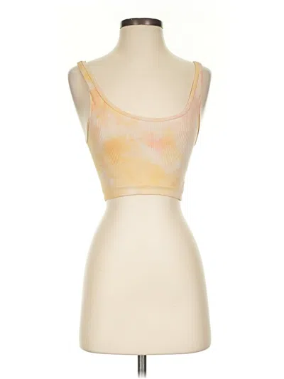 Pre-owned Out From Under Tank Top Yellow Strapless Neckline Tops