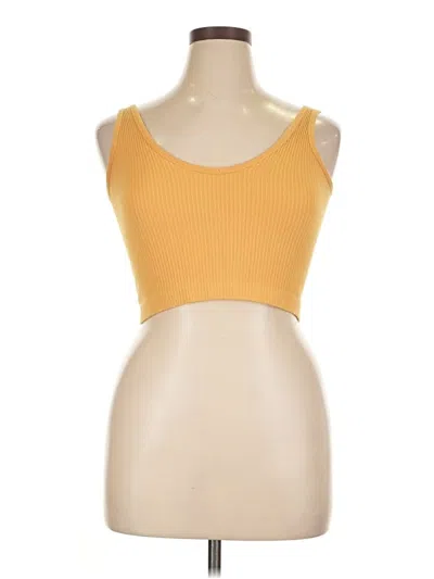 Pre-owned Out From Under Tank Top Yellow Strapless Neckline Tops