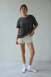 Out From Under Taylor Oversized Crew Neck Tee In Black, Women's At Urban Outfitters In Black