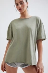 Out From Under Taylor Oversized Crew Neck Tee In Green, Women's At Urban Outfitters