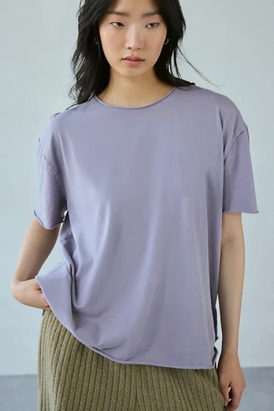 Out From Under Taylor Oversized Crew Neck Tee In Purple, Women's At Urban Outfitters In Purple