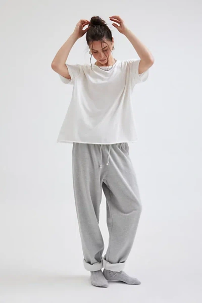 Out From Under Taylor Oversized Crew Neck Tee In White, Women's At Urban Outfitters