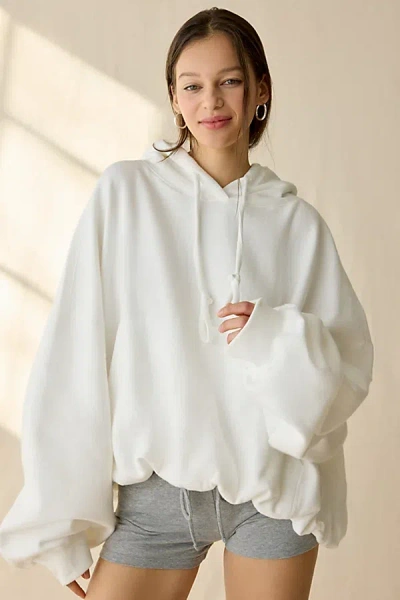 Out From Under Try Me Bubble Hoodie Sweatshirt In Bright White, Women's At Urban Outfitters