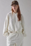 Out From Under Try Me Piled Fleece Bubble Hoodie Sweatshirt In Ivory, Women's At Urban Outfitters In White