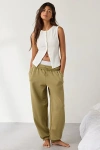Out From Under Try Me Slim Jogger Sweatpant In Olive, Women's At Urban Outfitters In Green