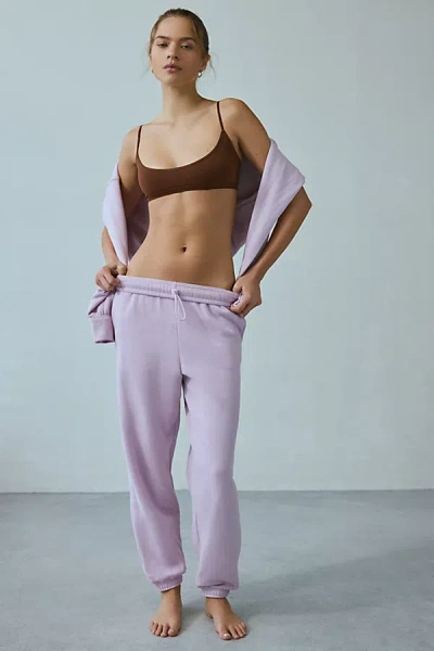 Out From Under Try Me Slim Jogger Sweatpant In Orchid, Women's At Urban Outfitters In Win