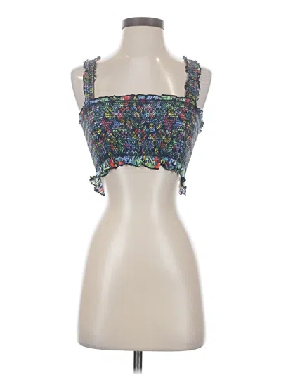 Pre-owned Out From Under Tube Top Blue Strapless Neckline Tops