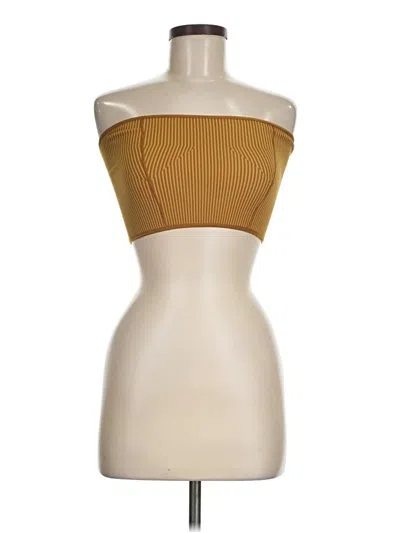 Pre-owned Out From Under Tube Top Brown Strapless Neckline Tops