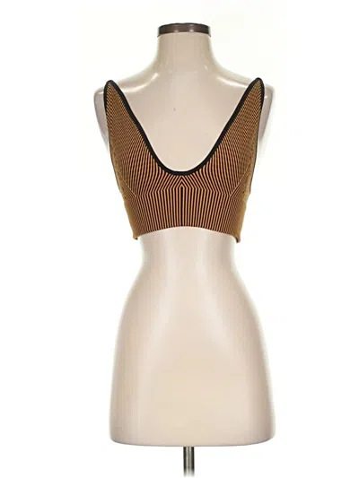 Pre-owned Out From Under Tube Top Brown Strapless Neckline Tops