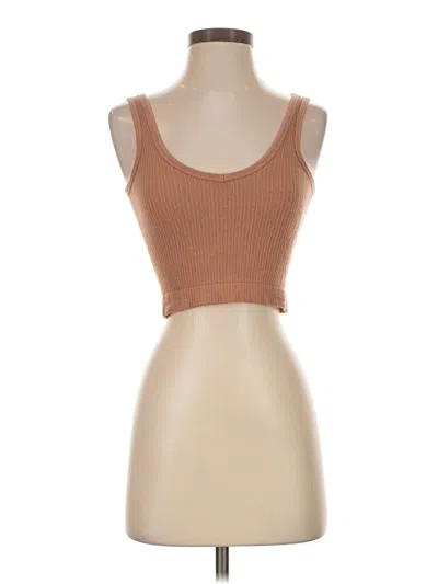 Pre-owned Out From Under Tube Top Brown Strapless Neckline Tops