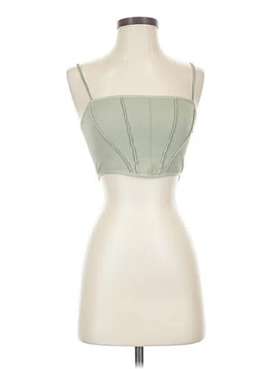 Pre-owned Out From Under Tube Top Green Strapless Neckline Tops
