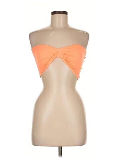 Pre-owned Out From Under Tube Top Orange Strapless Neckline Tops