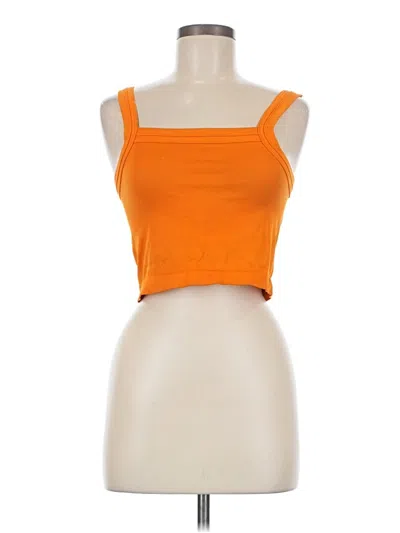 Pre-owned Out From Under Tube Top Orange Strapless Neckline Tops