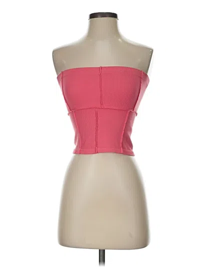 Pre-owned Out From Under Tube Top Pink Strapless Neckline Tops