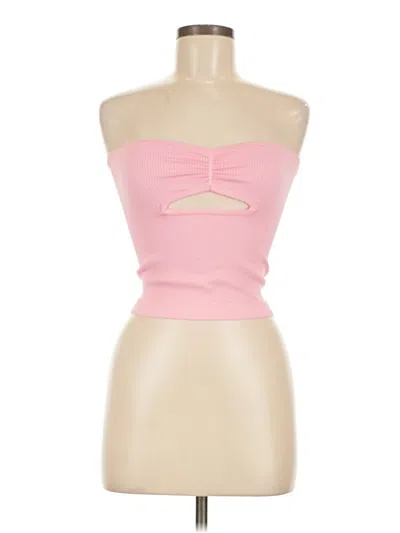 Pre-owned Out From Under Tube Top Pink Strapless Neckline Tops