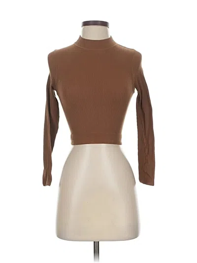 Pre-owned Out From Under Turtleneck Sweater In Brown