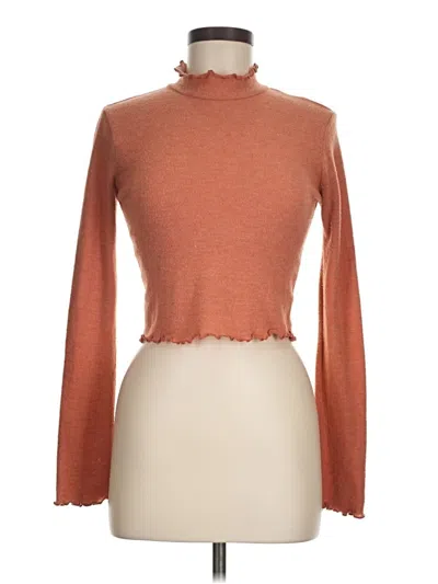 Pre-owned Out From Under Turtleneck Sweater In Orange