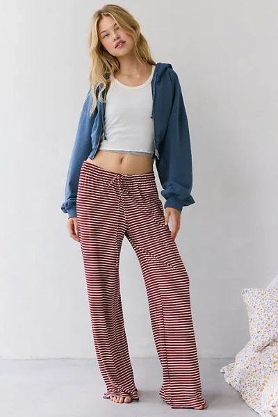Out From Under Willa Easy Pull-on Lounge Pant In Maroon, Women's At Urban Outfitters In Multi
