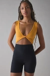 Out From Under Wrap It Up Twist-front Seamless Knit Tank Top In Gold, Women's At Urban Outfitters