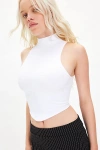 Out From Under Zaid Compression Mockneck Open Back Tank Top In White, Women's At Urban Outfitters In White