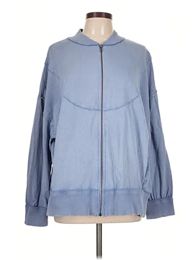 Pre-owned Out From Under Zip Up Hoodie In Blue