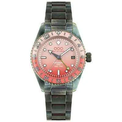 Pre-owned Out Of Order 001-25.pa.band Men's Paloma Auto Gmt Ultra Distressed Wristwatch In Grey/pink